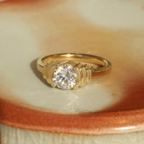 Lifestyle side view of Kent Ring Round Natural Diamond 1.7ct by Goldpoint