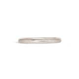 Front view of Thick Dome Band 2mm in Platinum