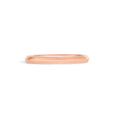 Front view of Knife Edge Band 2mm in 18k Rose Gold