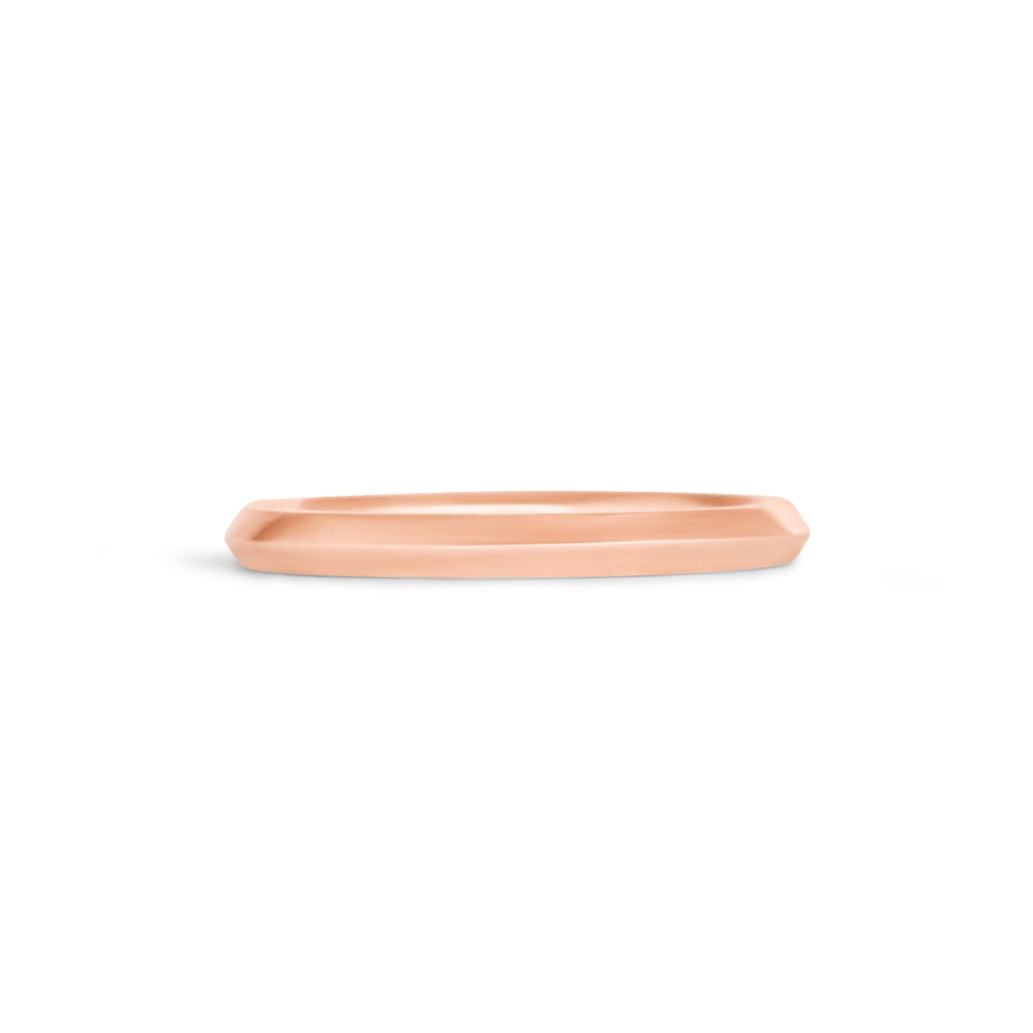 Front view of Knife Edge Band / 2mm in 18k Rose Gold