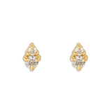Side view of Points Earring / Lab Diamond