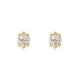 Front view of two Talon Earring / Old Euro Diamond as a pair