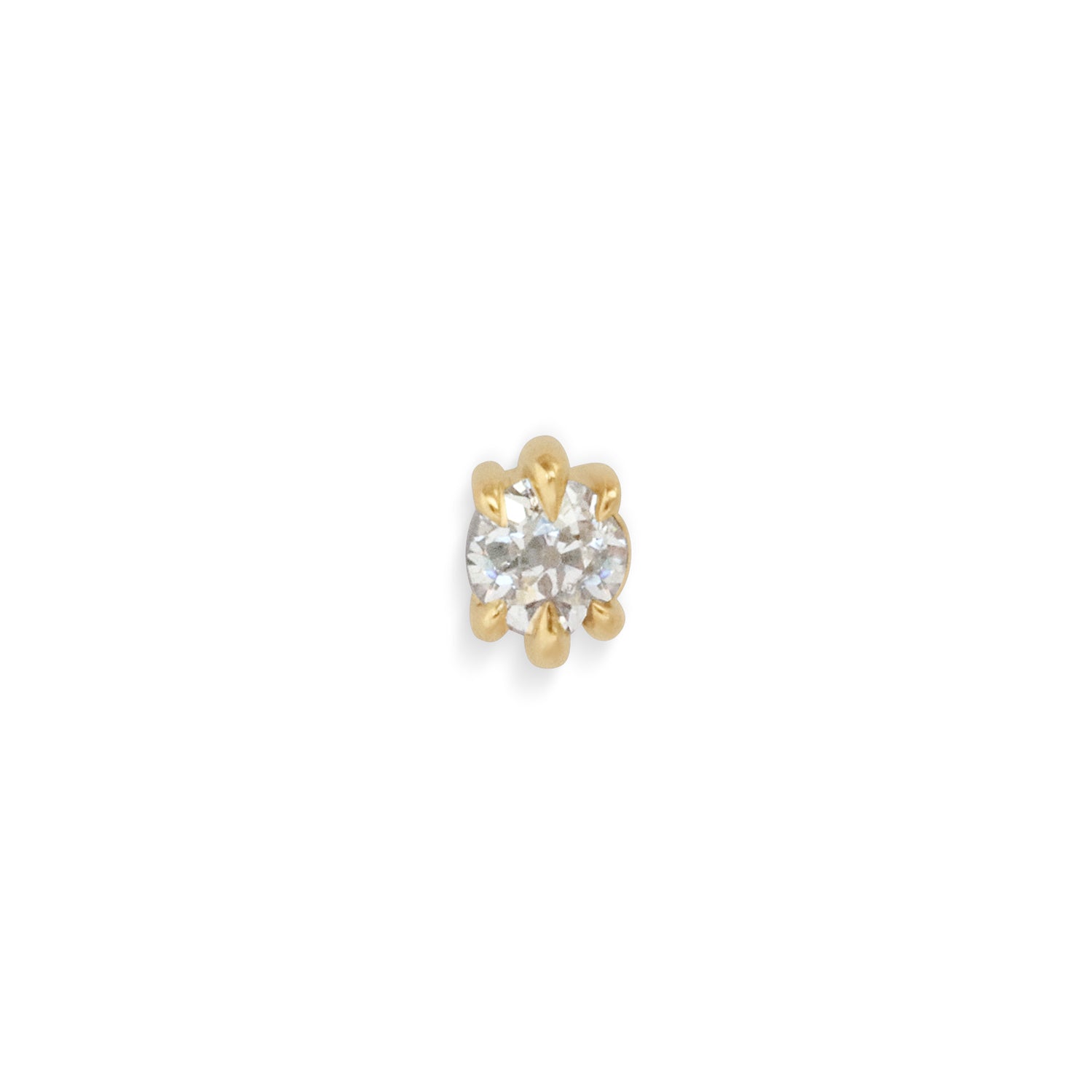 Front view of Talon Earring / Old Euro Diamond