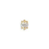 Front view of Talon Earring / Old Euro Diamond