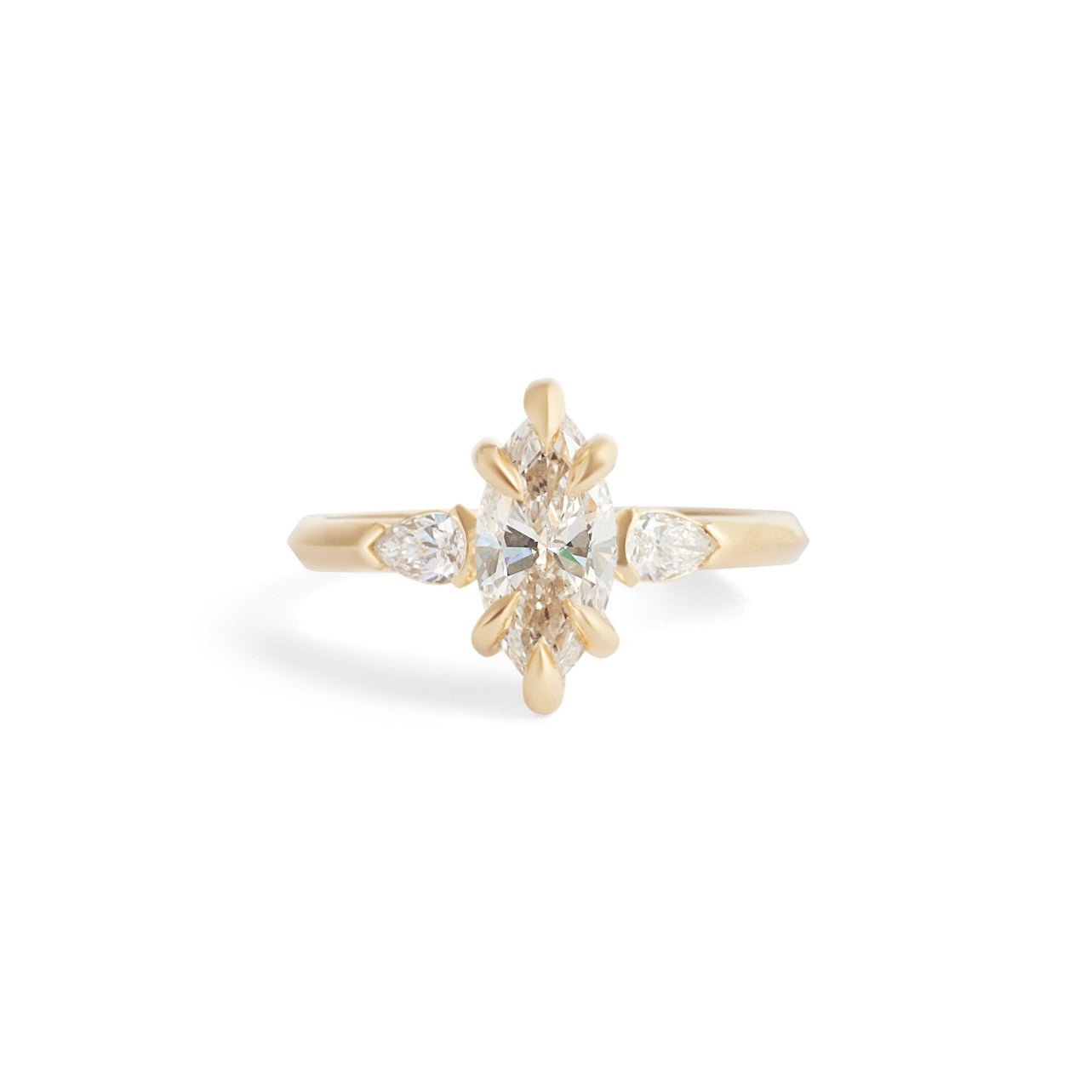 Front view of Wythe Ring Marquise Lab Diamond 1.04ct by Goldpoint