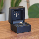 Black Wood Vegan Leather Ring Box