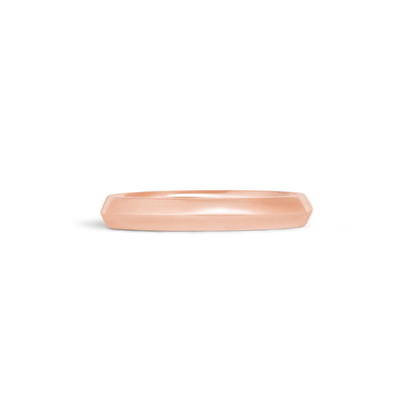 Front view of Knife Edge Band / 3mm in 14k Rose Gold
