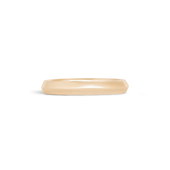 Front view of Knife Edge Band / 3mm in 14k Yellow Gold