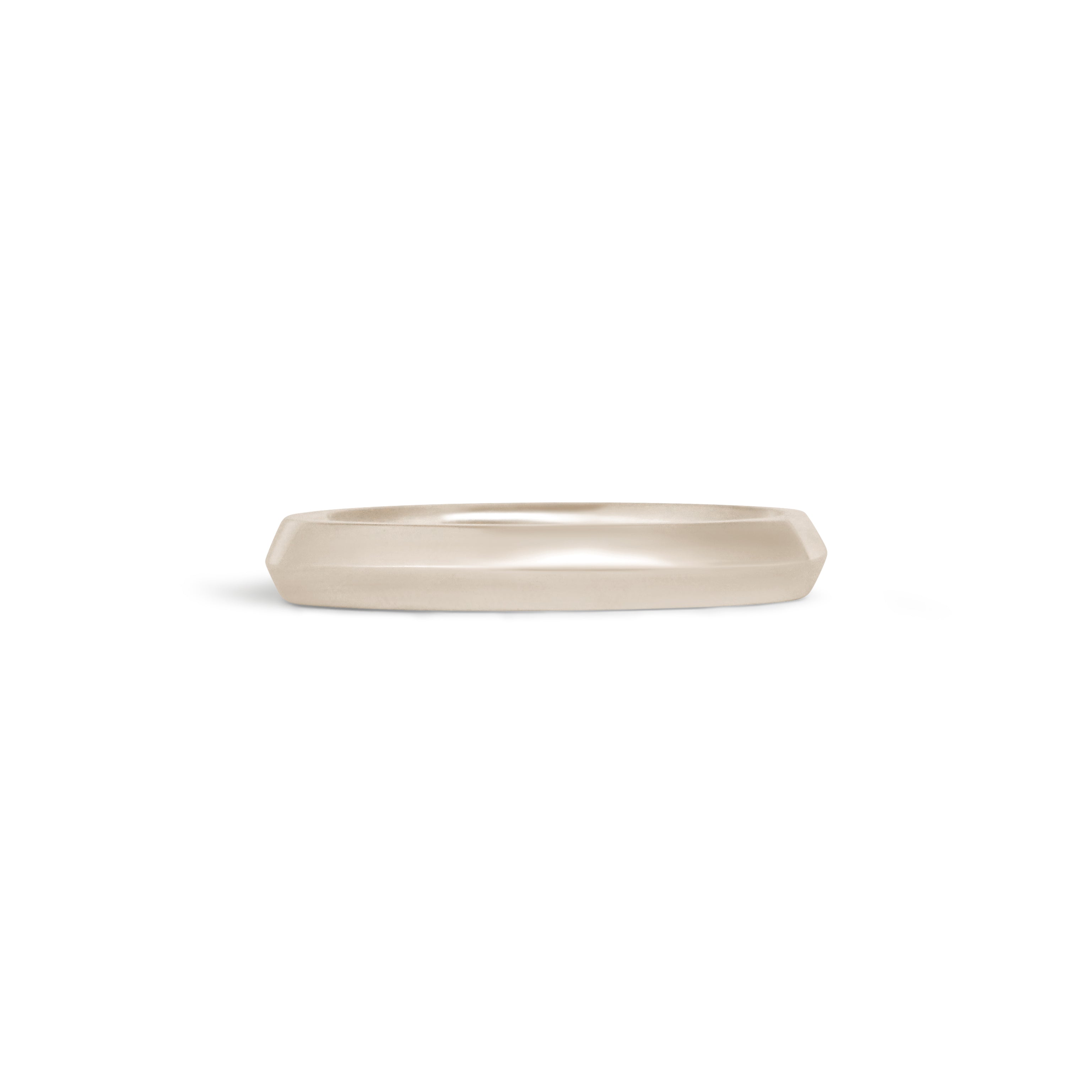 Front view of Knife Edge Band 3mm in 14k White Gold