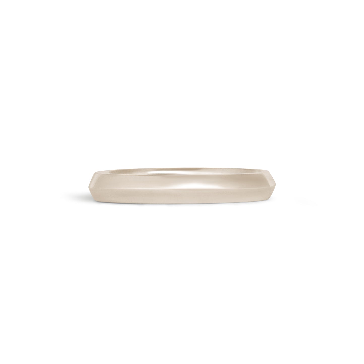 Front view of Knife Edge Band / 3mm in 14k White Gold