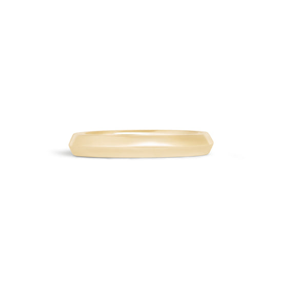 Front view of Knife Edge Band / 3mm in 18k Yellow Gold