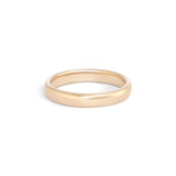 Side view of Dome Band 3mm in 14k Yellow Gold