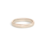 Side view of Dome Band 3mm in 14k White Gold by Goldpoint