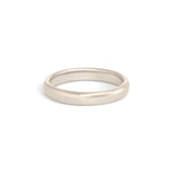 Side view of Dome Band 3mm in 18k White Gold by Goldpoint