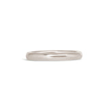 Front view of Thick Dome Band 3mm in Platinum