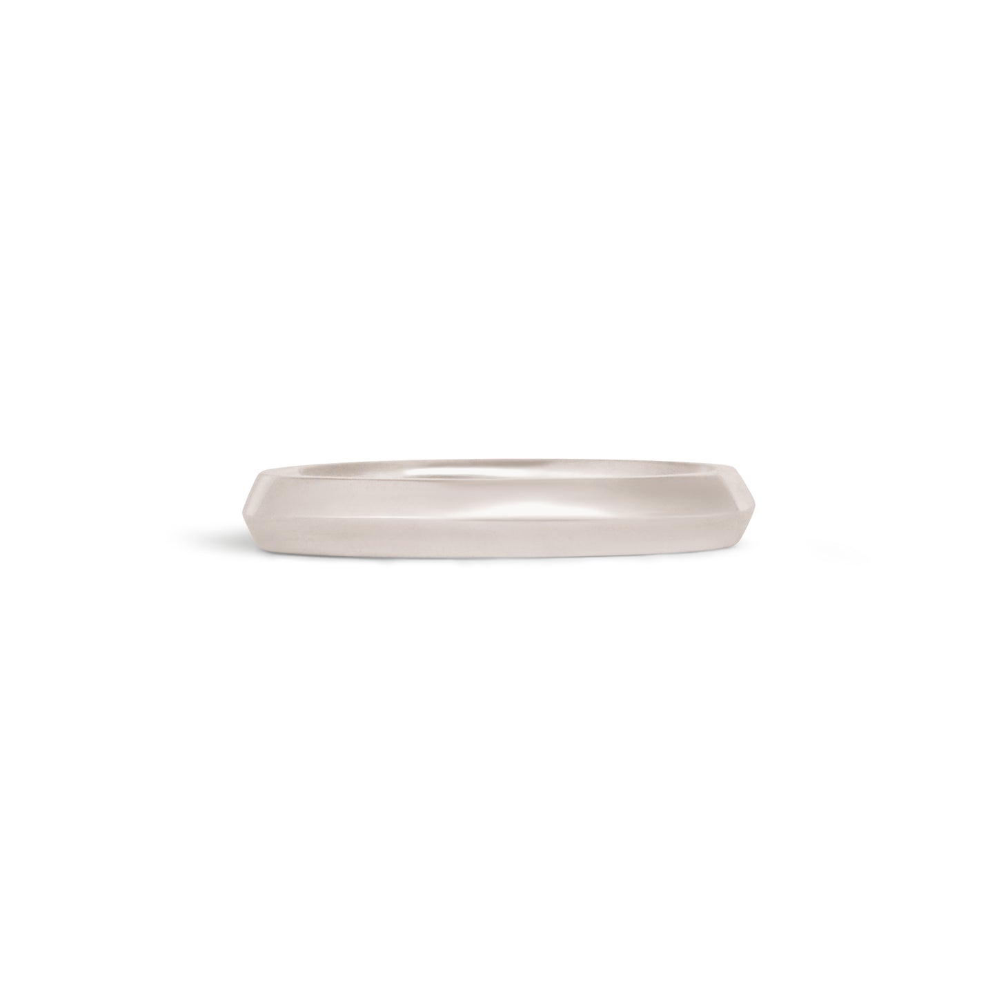 Front view of Knife Edge Band / 4mm in Platinum