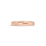 Front view of Thick Dome Band 4mm in 14k Rose Gold