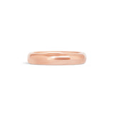 Front view of Thick Dome Band 4mm in 18k Rose Gold