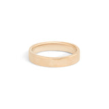 Side view of Flat Band 4mm in 14k Yellow Gold