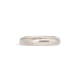 Front view of Thick Dome Band 4mm in Platinum