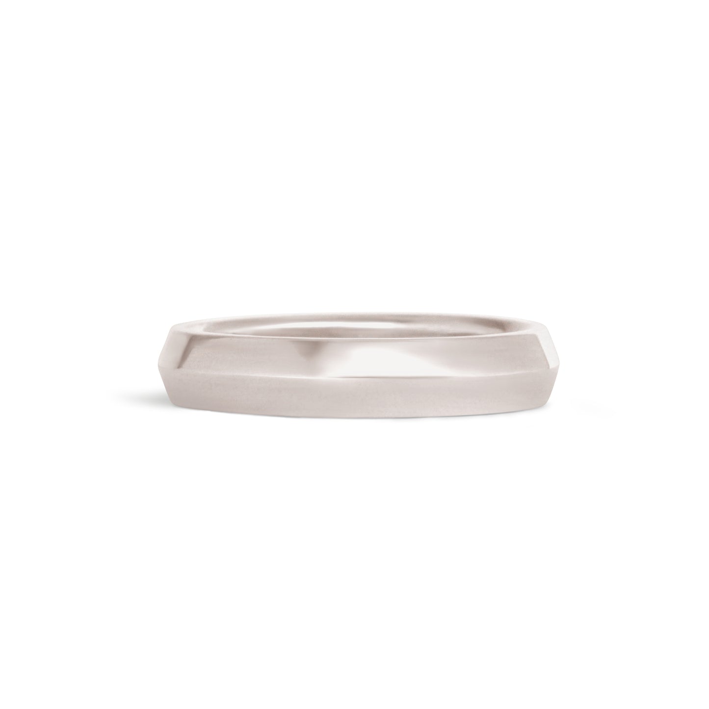 Front view of Knife Edge Band / 5mm in Platinum