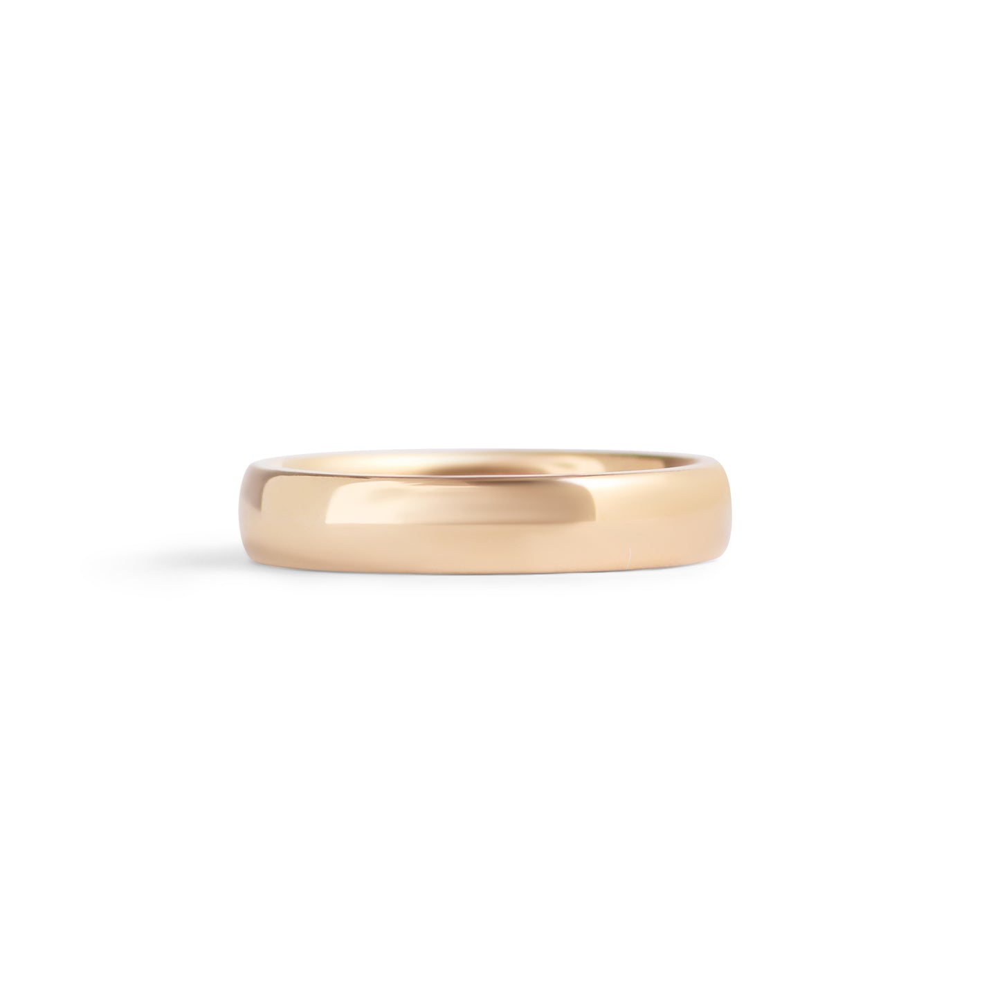 Dome Band / 4mm in Yellow Gold