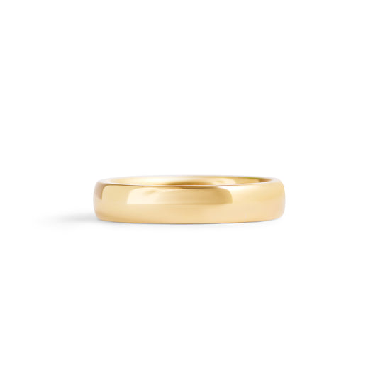 Dome Band / 4mm in Yellow Gold