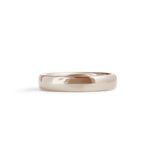 Front view of Dome Band 4mm in 18k White Gold