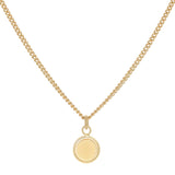 Step Frame Round Necklace / Curb Chain