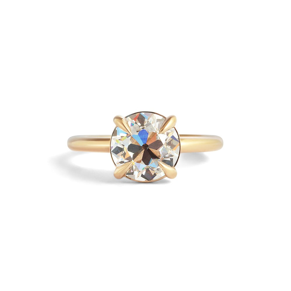 Noble Ring Old Euro Lab Diamond 3.01ct