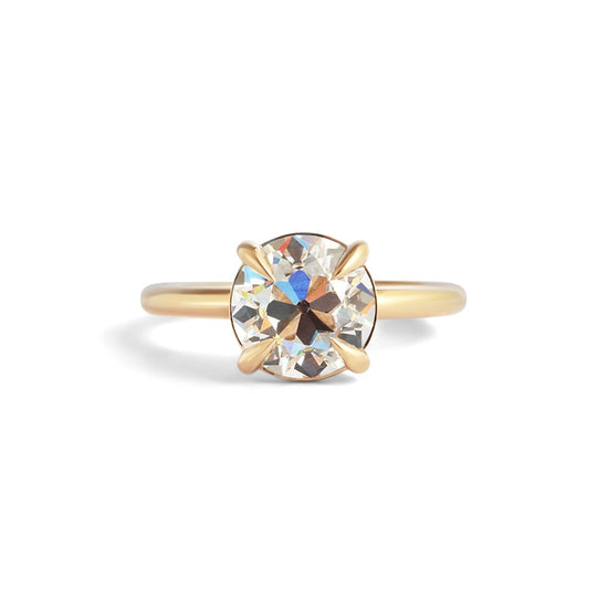 Noble Ring Old Euro Lab Diamond 3.01ct