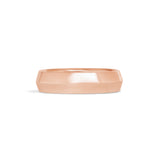 Front view of Knife Edge Band 5mm in 14k Rose Gold