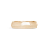 Front view of Knife Edge Band 5mm in 14k Yellow Gold