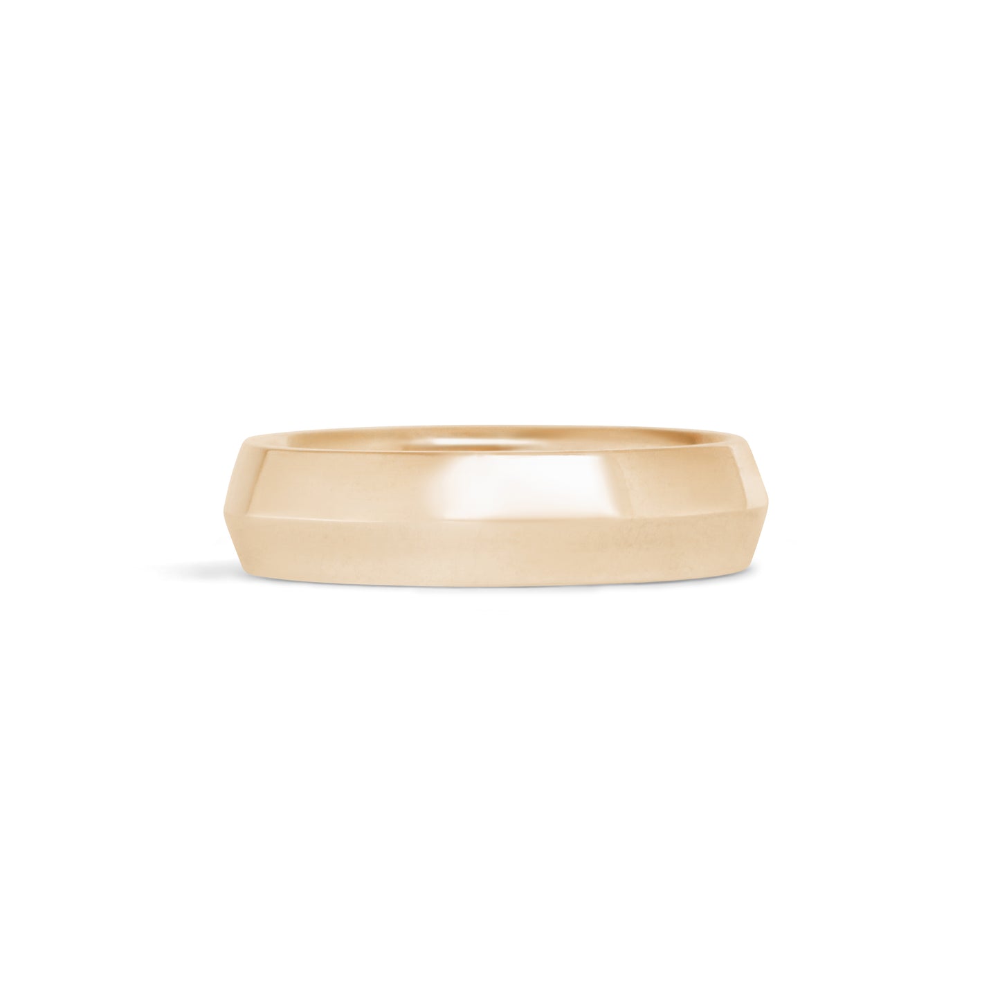 Front view of Knife Edge Band / 5mm in 14k Yellow Gold