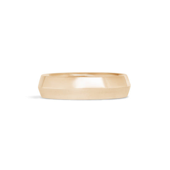 Front view of Knife Edge Band / 5mm in 14k Yellow Gold