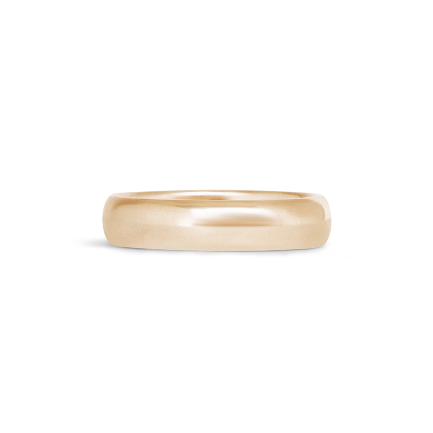 Front view of Thick Dome Band / 5mm in 14k Yellow Gold