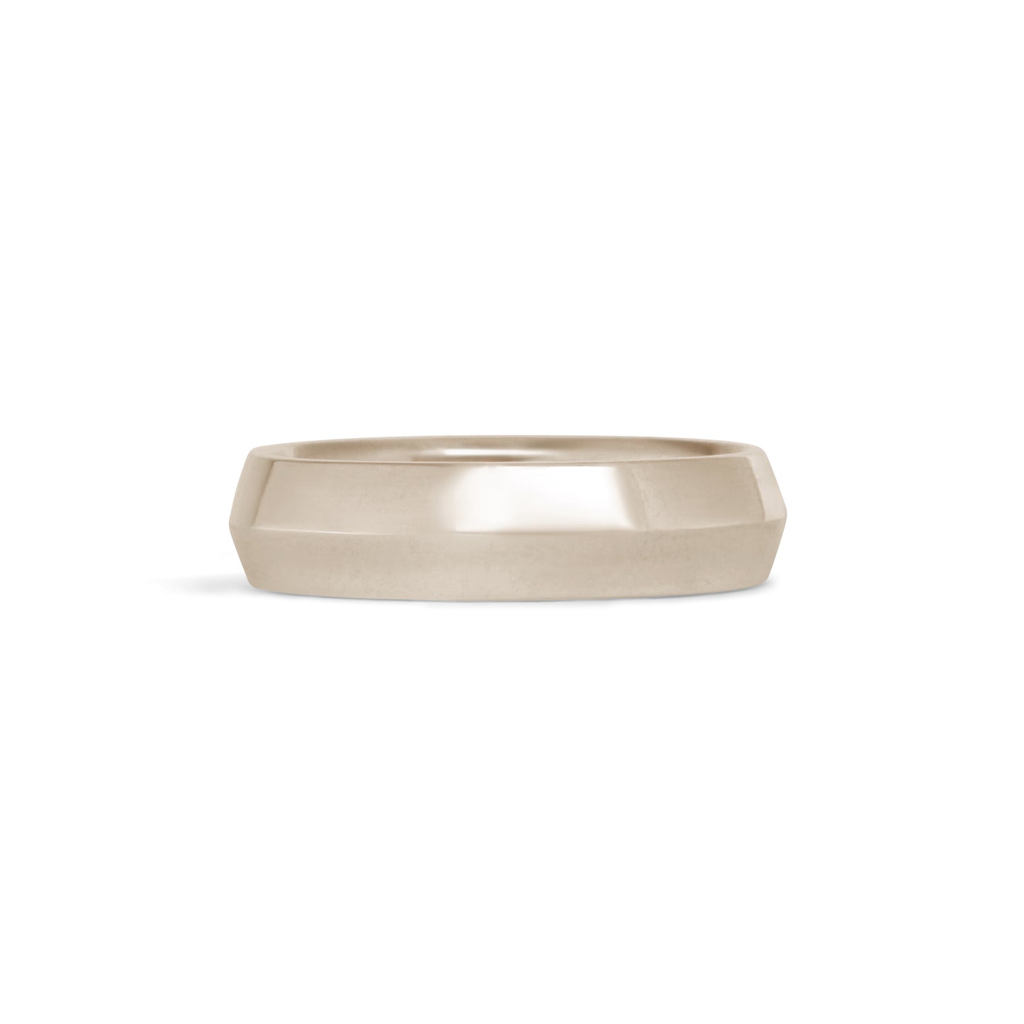 Front view of Knife Edge Band / 5mm in 14k White Gold