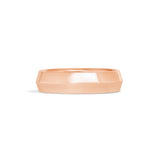 Front view of Knife Edge Band 5mm in 18k Rose Gold