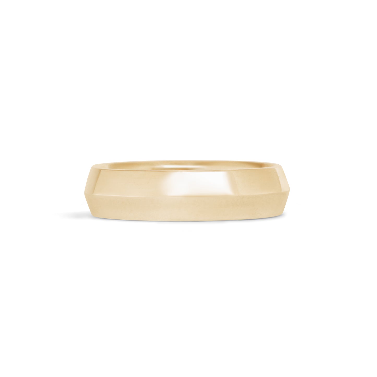 Front view of Knife Edge Band / 5mm in 18k Yellow Gold