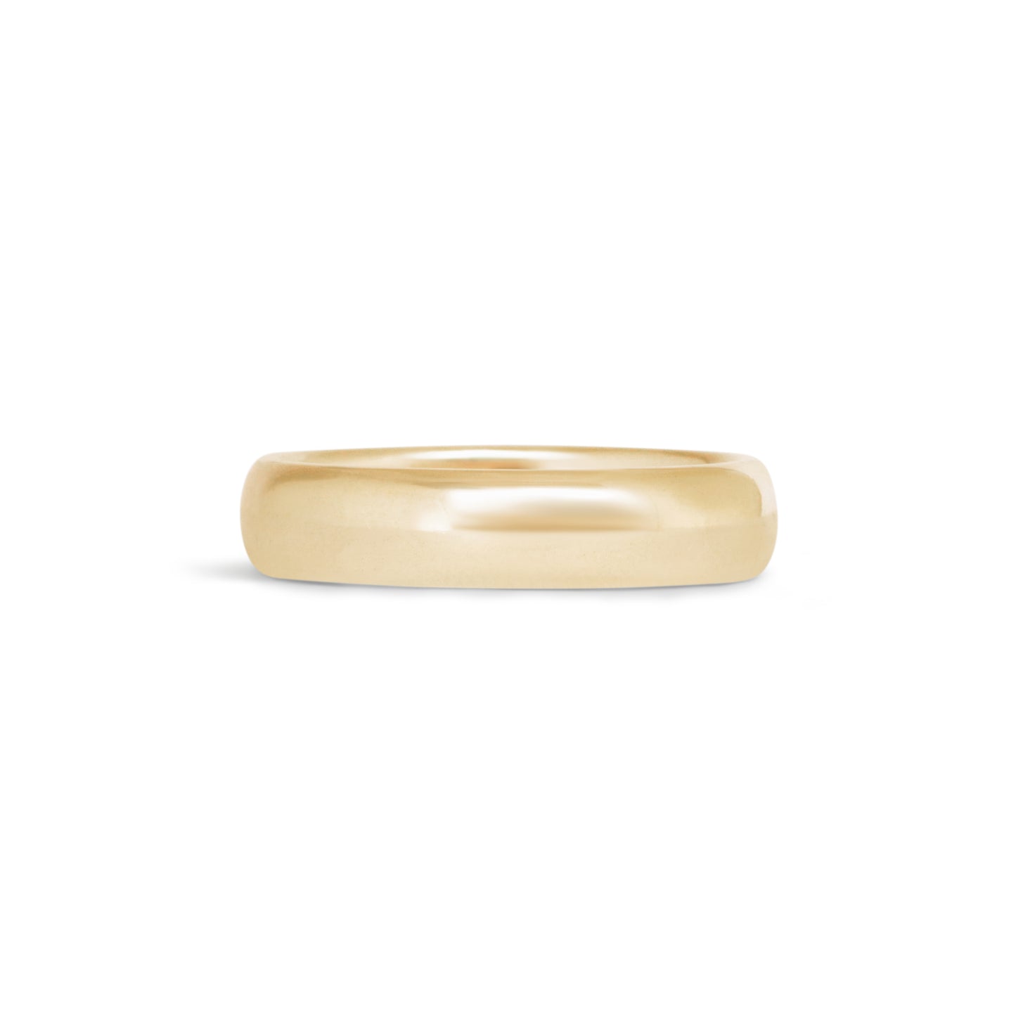 Front view of Thick Dome Band / 5mm in 18k Yellow Gold