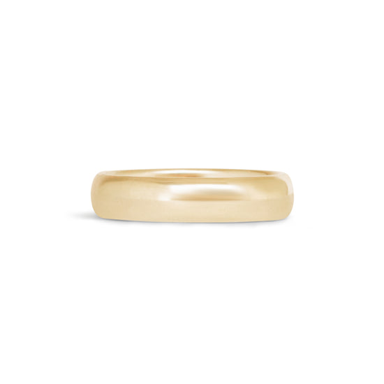 Front view of Thick Dome Band / 5mm in 18k Yellow Gold