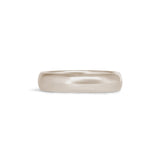 Front view of Thick Dome Band 5mm in 18k White Gold