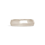 Front view of Knife Edge Band 5mm in 18k White Gold