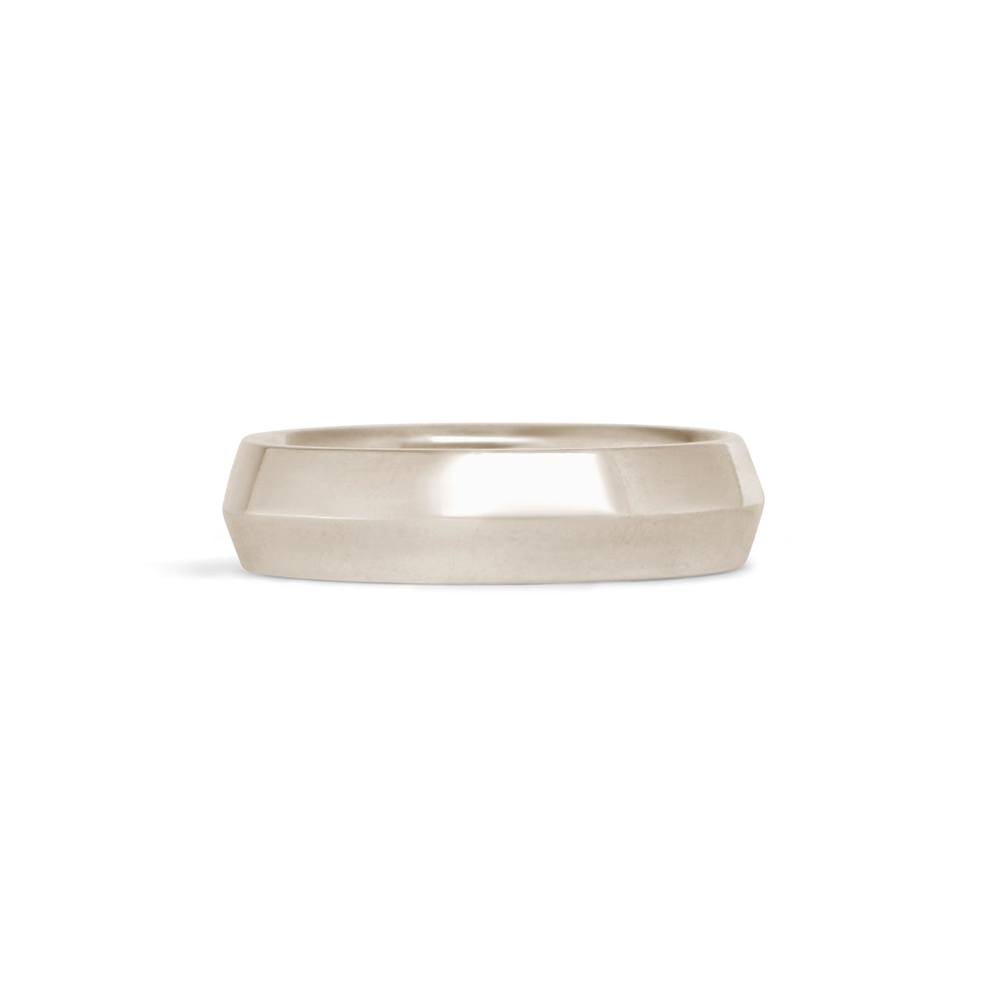 Front view of Knife Edge Band / 5mm in 18k White Gold