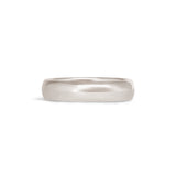 Front view of Thick Dome Band 5mm in Platinum