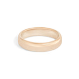 Side view of Thick Dome Band 5mm in 14k Yellow Gold