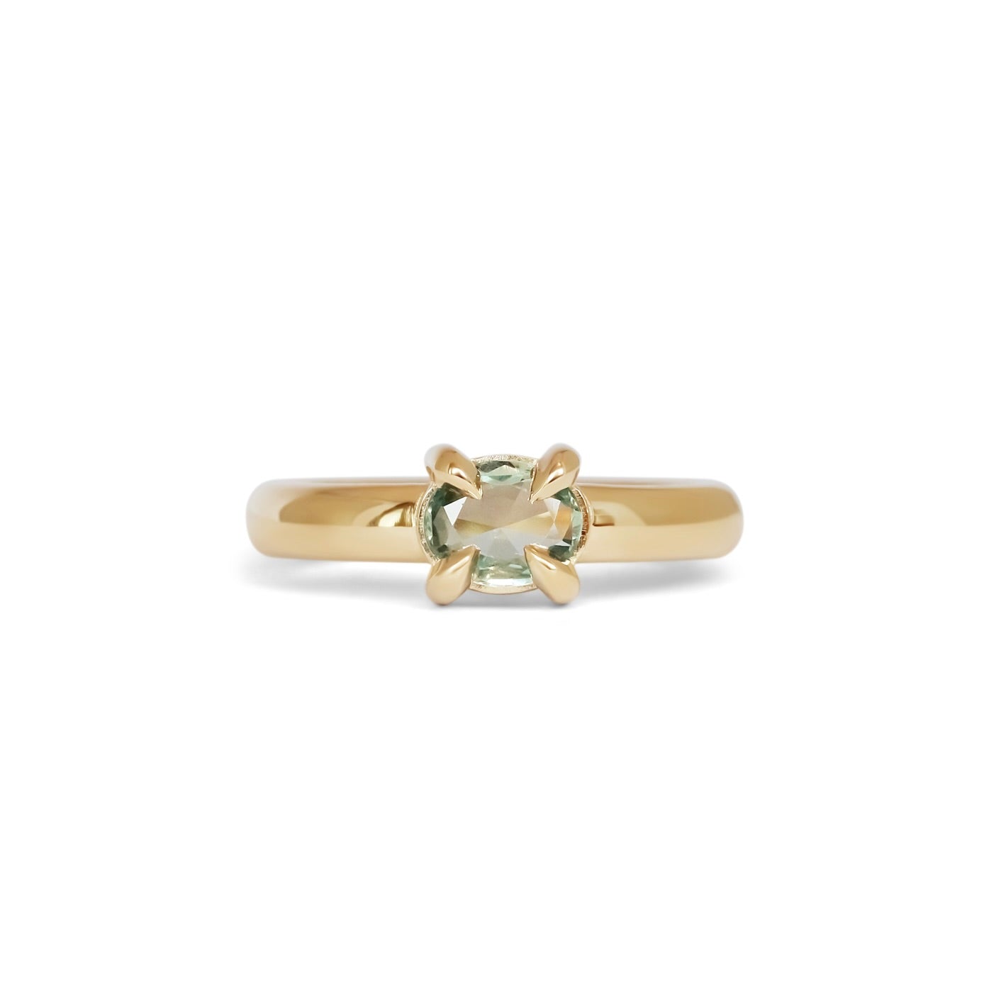 Front view of Sutton Ring Oval Sapphire 0.7ct by Goldpoint