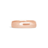 Front view of Thick Dome Band 6mm in 14k Rose Gold