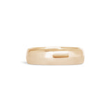 Front view of Thick Dome Band 6mm in 14k Yellow Gold