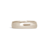 Front view of Thick Dome Band 6mm in 14k White Gold